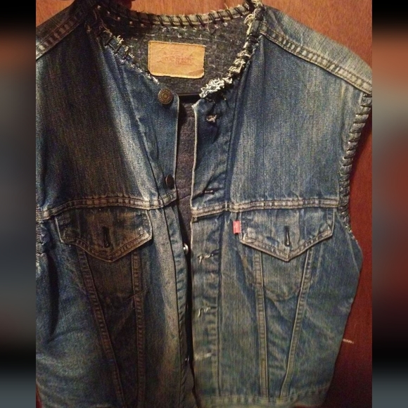 Custom Levi Harley Davidson vest - Picture 2 of 2